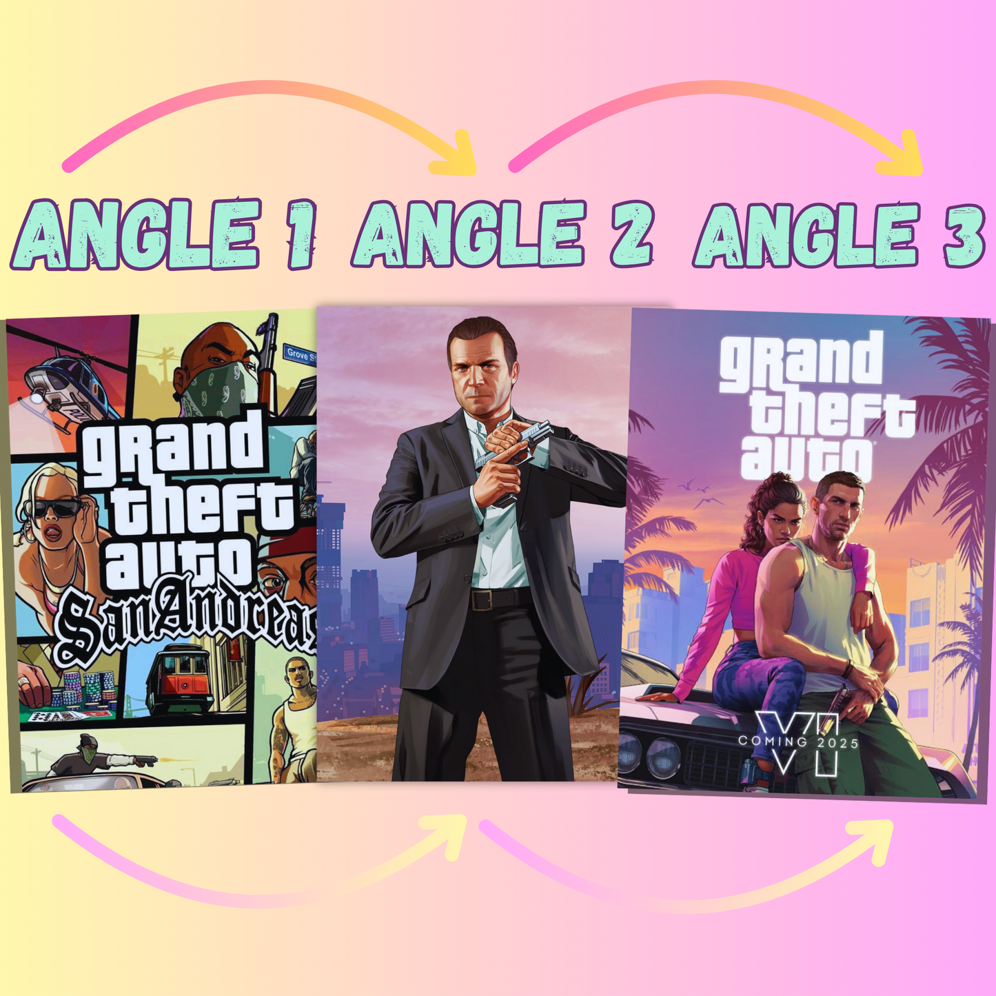 GTA 3-Angles Poster